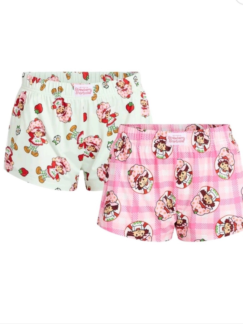 Strawberry Shortcake Women's Jersey Knit Sleep Shorts, 2-Pack,